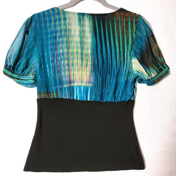 Worthington Womens Top Size Small Cowl Neck Cold Shoulder Sleeves - Picture 2 of 14